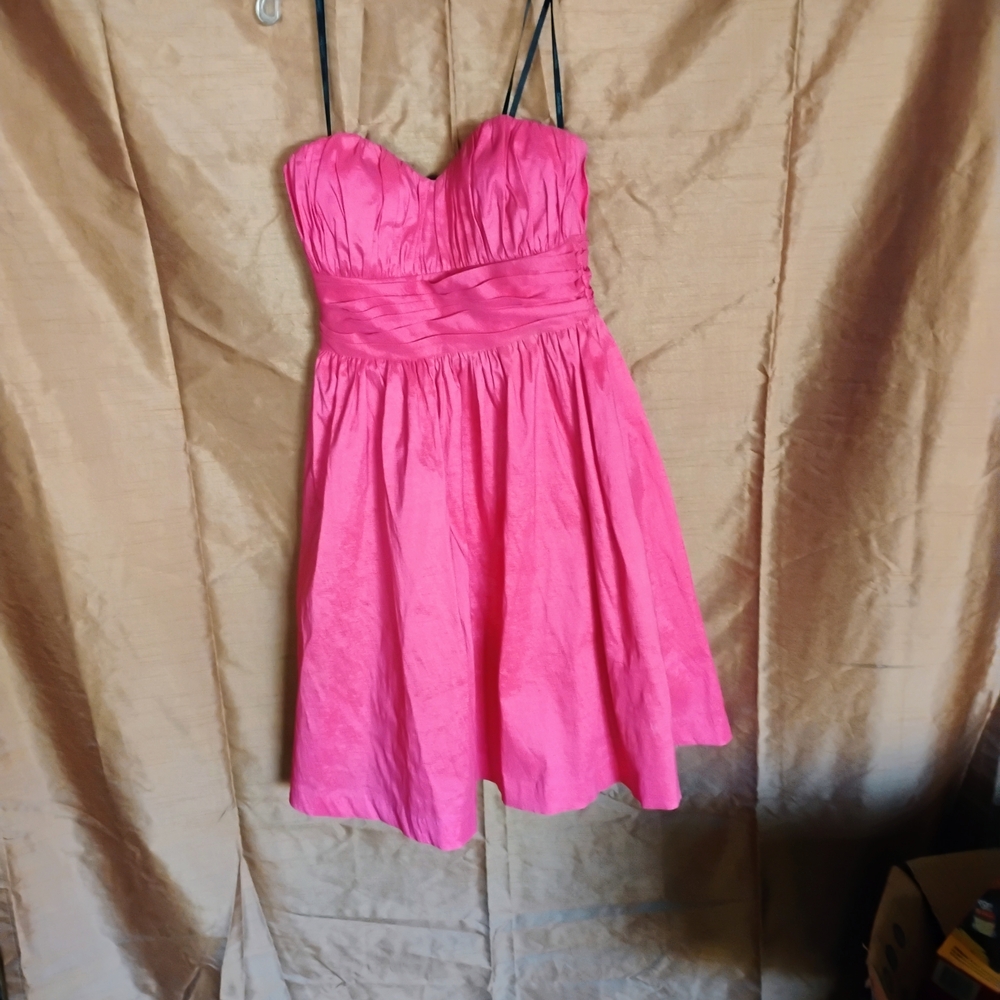 Calvin Klein Strapless Dress in Vibrant Pink